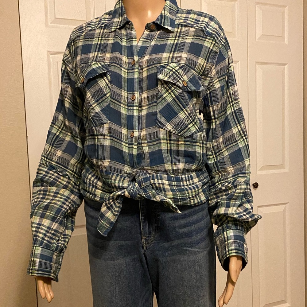 Free People Western Plaid Shirt - Picture 5 of 11